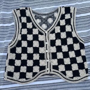 Checkered Woven Tank